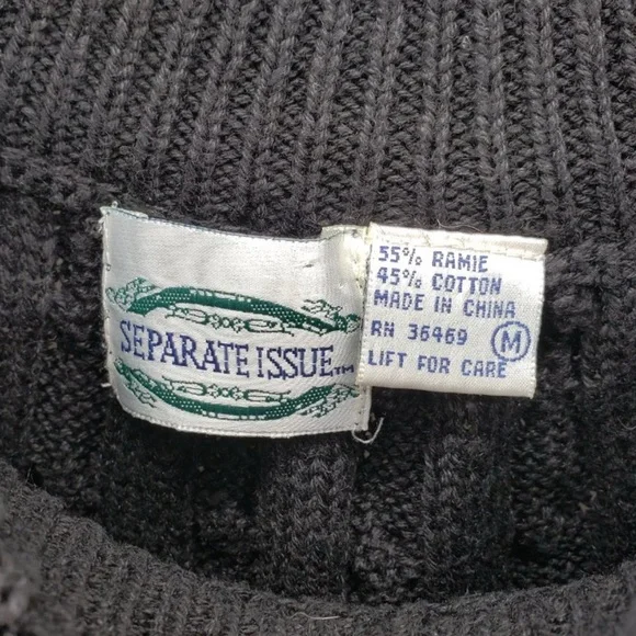 Vintage Embroidered Cable Knit Sweater Crew
Neck 80's 90's Retro Cottagecore - Picture 6 of 6